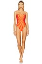 view 2 of 5 Farah One Piece Brazilian Swimsuit in Cherie