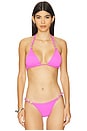 view 1 of 5 Paula Triangle Bikini Top in Firenze French Rose