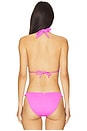 view 3 of 5 Paula Triangle Bikini Top in Firenze French Rose