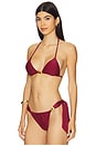 view 2 of 5 Liza Triangle Bikini Top in Sense Matte Ponche