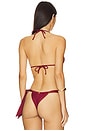 view 3 of 5 Liza Triangle Bikini Top in Sense Matte Ponche