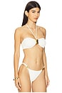 view 2 of 5 Liza Bandeau Bikini Top in Firenze White