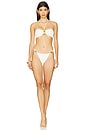 view 4 of 5 Liza Detail Cheeky Bikini Bottom in Firenze White