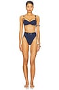 view 4 of 5 Alba Hot Pants Brazilian Bikini Bottom in Firenze Sailboat