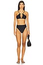 view 4 of 4 Gigi Hot Pant Brazilian Bikini Bottom in Sense Matte Black
