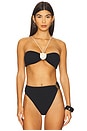 view 1 of 4 Yara Bandeau Bikini Top in Firenze Black