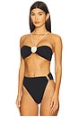 view 2 of 4 Yara Bandeau Bikini Top in Firenze Black