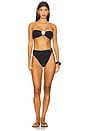view 4 of 4 Yara Bandeau Bikini Top in Firenze Black
