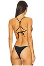 view 3 of 4 Blake T Back Triangle Bikini Top in Firenze Black