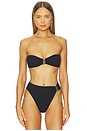 view 1 of 5 Blake Bandeau Bikini Top in Firenze Black