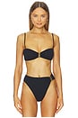 view 2 of 5 Blake Bandeau Bikini Top in Firenze Black