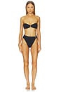view 5 of 5 Blake Bandeau Bikini Top in Firenze Black
