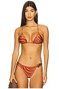view 1 of 4 Misty T Back Triangle Bikini Top in Sundown