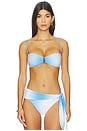 view 2 of 6 Elsie Bandeau Bikini Top in Blue Moon