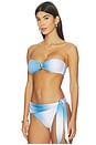 view 4 of 6 Elsie Bandeau Bikini Top in Blue Moon