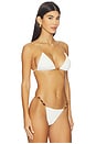 view 2 of 4 Lesley T Back Triangle Bikini Top in Firenze White