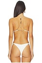 view 3 of 4 Lesley T Back Triangle Bikini Top in Firenze White