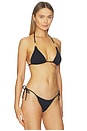 view 2 of 4 Nell Tri Bikini Top in Black