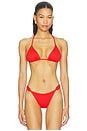 view 2 of 4 HAUT DE MAILLOT DE BAIN FORME TRIANGLE T AU DOS ALIX in Spicy Red