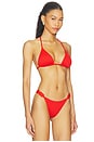 view 3 of 4 HAUT DE MAILLOT DE BAIN FORME TRIANGLE T AU DOS ALIX in Spicy Red