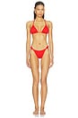 view 4 of 4 HAUT DE MAILLOT DE BAIN FORME TRIANGLE T AU DOS ALIX in Spicy Red