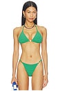 view 1 of 5 HAUT DE MAILLOT DE BAIN TRIANGLE LUCIE in Green