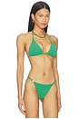 view 2 of 5 HAUT DE MAILLOT DE BAIN TRIANGLE LUCIE in Green