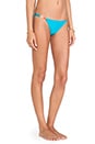 view 2 of 4 Detail Bikini Bottom in Solid Turquoise