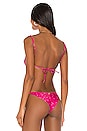 view 3 of 5 Beads Triangle Bikini Top in Brigitte Pink