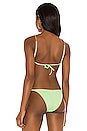 view 3 of 4 Elis Tri Parallel Bikini Top in Lime