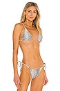 view 2 of 4 Tri Parallel Bikini Top in Lizard