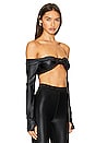 view 2 of 5 cropped bustier top in Black