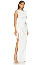 view 2 of 4 Draped Sleeveless Knot Dress in White