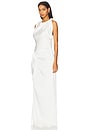 view 3 of 4 Draped Sleeveless Knot Dress in White