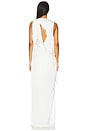 view 4 of 4 Draped Sleeveless Knot Dress in White