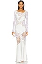 view 1 of 3 Satin Maxi Dress in White