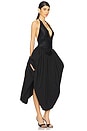 view 3 of 4 Halter Neck Bodysuit Dress With Puffy Skirt in Black