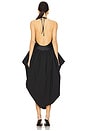 view 4 of 4 Halter Neck Bodysuit Dress With Puffy Skirt in Black