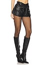 view 2 of 6 Leather Biker Short in Black