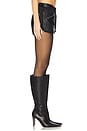 view 3 of 6 Leather Biker Short in Black