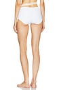 view 3 of 5 Ribbed Jersey Mini Short With Asymmetric Lace Waist in White