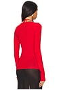 view 3 of 4 Ribbed Jersey Cardigan With Bra Top in Perriand Red