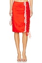 view 1 of 6 Skirt With Ruffles And Lace Detail in Tangerine