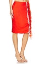view 2 of 6 Skirt With Ruffles And Lace Detail in Tangerine