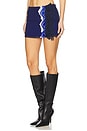 view 2 of 6 Mini Skirt With Ruffles And Lace Detail in Electric Blue
