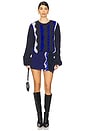 view 5 of 6 Mini Skirt With Ruffles And Lace Detail in Electric Blue