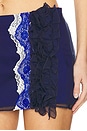 view 6 of 6 Mini Skirt With Ruffles And Lace Detail in Electric Blue