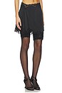 view 2 of 6 MINIFALDA DE RASO SATIN in Black