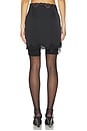 view 4 of 6 MINIFALDA DE RASO SATIN in Black