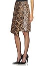 view 3 of 6 Apron-style Leather Midi Wrap Skirt in Python
